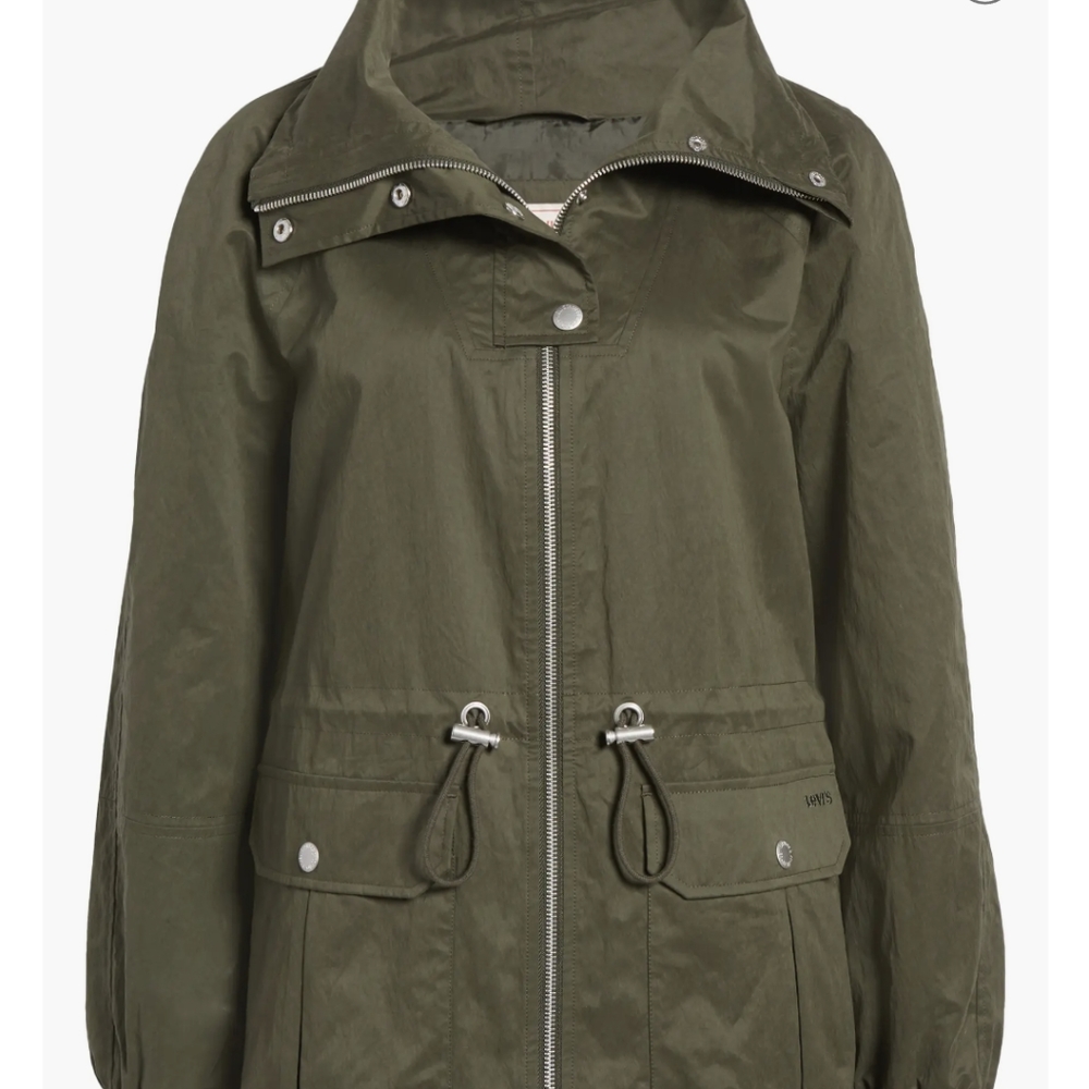 NWT Women's Levi's Cinch Waist Anorak Rain Jacket Small